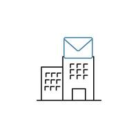 post office concept line icon. Simple element illustration. post office concept outline symbol design. vector