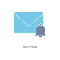 notification concept line icon. Simple element illustration. notification concept outline symbol design. vector