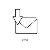 receive concept line icon. Simple element illustration. receive concept outline symbol design. vector