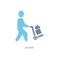 delivery concept line icon. Simple element illustration. delivery concept outline symbol design. vector