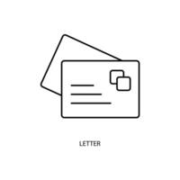 letter concept line icon. Simple element illustration. letter concept outline symbol design. vector