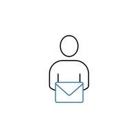postman concept line icon. Simple element illustration. postman concept outline symbol design. vector
