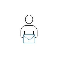 postman concept line icon. Simple element illustration. postman concept outline symbol design. vector