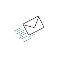 mail concept line icon. Simple element illustration. mail concept outline symbol design. vector