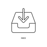 inbox concept line icon. Simple element illustration. inbox concept outline symbol design. vector