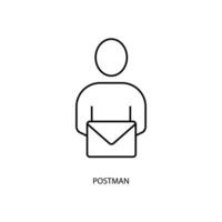 postman concept line icon. Simple element illustration. postman concept outline symbol design. vector