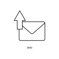 send concept line icon. Simple element illustration. send concept outline symbol design. vector
