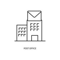 post office concept line icon. Simple element illustration. post office concept outline symbol design. vector