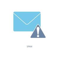 spam concept line icon. Simple element illustration. spam concept outline symbol design. vector