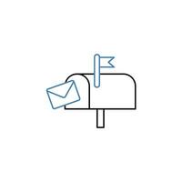 mail box concept line icon. Simple element illustration. mail box concept outline symbol design. vector