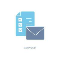 mailing list concept line icon. Simple element illustration. mailing list concept outline symbol design. vector