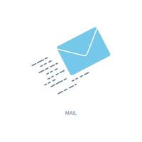 mail concept line icon. Simple element illustration. mail concept outline symbol design. vector