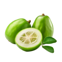 AI generated Feijoa isolated on transparent background png