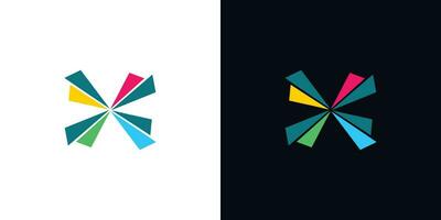 modern and colorful  letter X  initials logo design vector