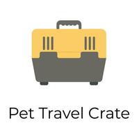 Pet Travel Crate vector