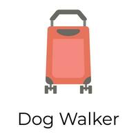 Trendy Dog Walker vector