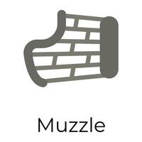 Trendy Muzzle Concepts vector