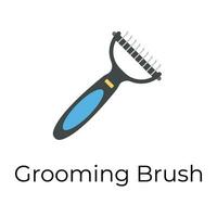 Trendy Grooming Brush vector