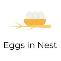 Trendy Egg In Nest vector