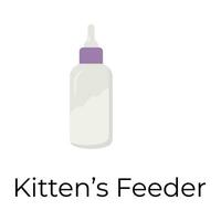 Trendy Kittens feeder vector