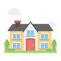 Trendy Modern House vector