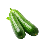 AI generated Fresh cucumber isolated on transparent background png