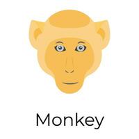 Trendy Monkey Concepts vector
