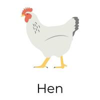 Trendy Hen Concepts vector