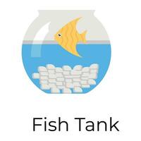 Trendy Fish Tank vector