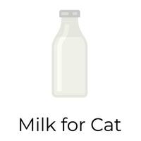 Milk For Cat vector