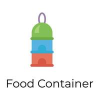 Trendy Food Container vector