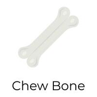 Trendy Chewable Bone vector