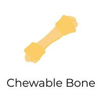Trendy Chewable Bone vector