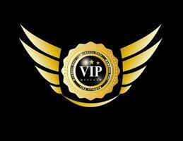 VIP Insignia aislado lux y claro vector