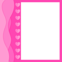 pink transparent frame border background valentine theme with love illustration decoration png