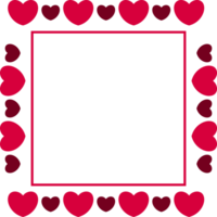 valentine heart border frame transparent background png
