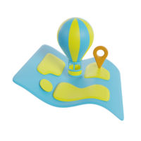 Travel holiday 3d icon render png