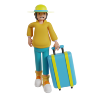 viagem feriado 3d ícone render png