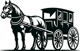 Horse Carriage Buggy vector