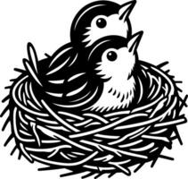 Baby Birds Nest vector