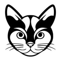 Cute cat vector black and white cartoon character design collection. White background. Pets, Animals.