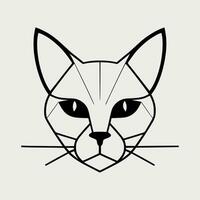 Cute cat vector black and white cartoon character design collection. White background. Pets, Animals.