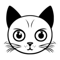 linda gato vector negro y blanco dibujos animados personaje diseño recopilación. blanco antecedentes. mascotas, animales