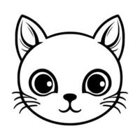 linda gato vector negro y blanco dibujos animados personaje diseño recopilación. blanco antecedentes. mascotas, animales