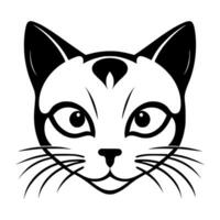 Cute cat vector black and white cartoon character design collection. White background. Pets, Animals.