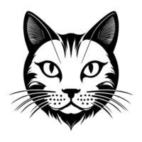 Cute cat vector black and white cartoon character design collection. White background. Pets, Animals.