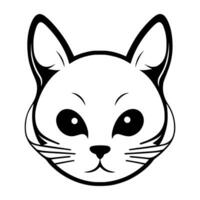 Cute cat vector black and white cartoon character design collection. White background. Pets, Animals.