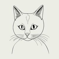 Cute cat vector black and white cartoon character design collection. White background. Pets, Animals.