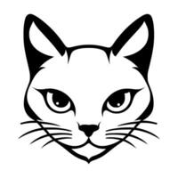 Cute cat vector black and white cartoon character design collection. White background. Pets, Animals.