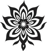 Elegant Vector Blossom Black Minimalist Logo Graceful Petal Design Simple Artistic Emblem
